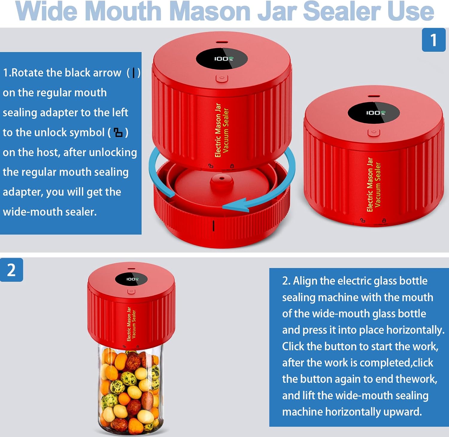 Electric vacuum sealer for mason jars preserving herbs, ensuring long-lasting freshness and flavor.