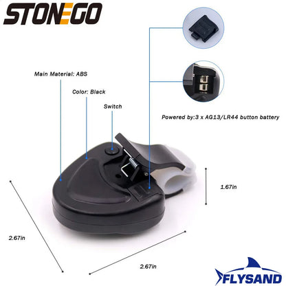 Fishing tool: electronic bite buzzer with bright LED light for easy night fishing detection.