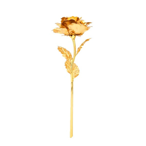 Stunning preserved real rose, dipped in 24K gold, an elegant everlasting flower gift for Mother's Day.