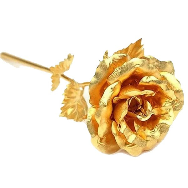 Exquisite 24K gold dipped real rose, a luxurious preserved flower and decor piece. Ideal everlasting gift.