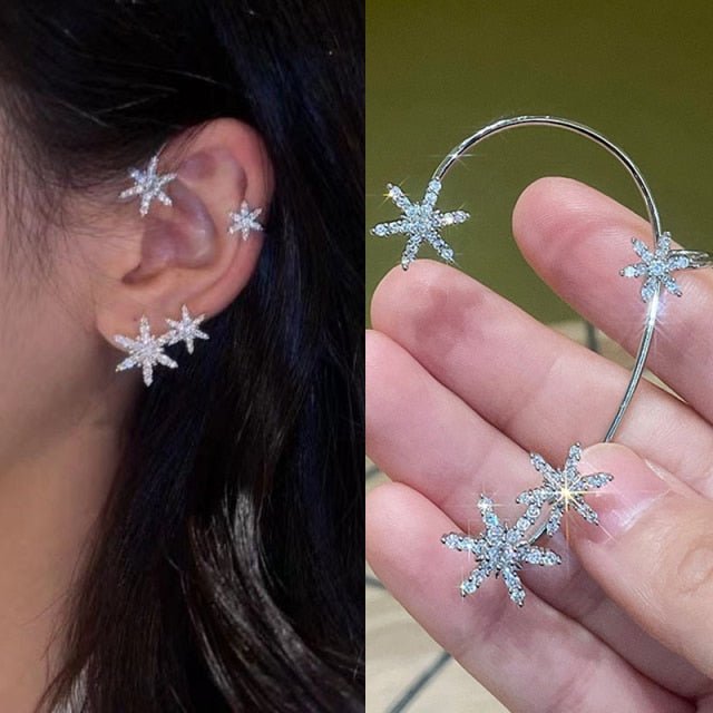 Statement elegant clip on earrings for women. Adjustable non-pierced ear clips, fashionable & comfortable.