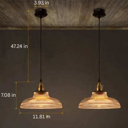 Chic amber glass pendant lamp, a versatile ceiling light fixture offering modern home lighting solutions.