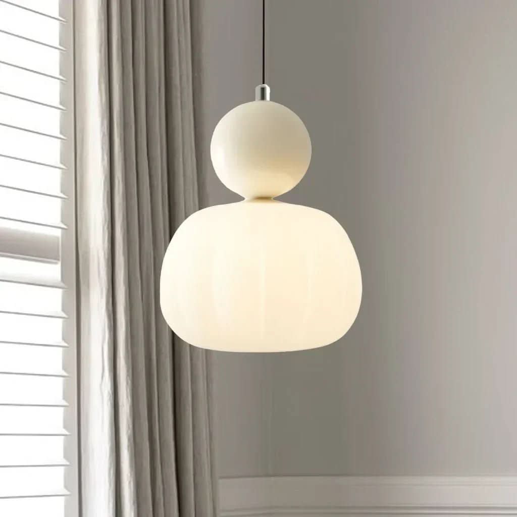 Elegant Art Deco pendant light for dining room. Vintage geometric design, a classic hanging lamp.