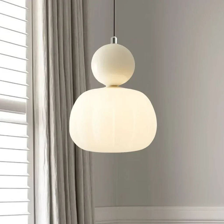 Elegant Art Deco pendant light for dining room. Vintage geometric design, a classic hanging lamp.