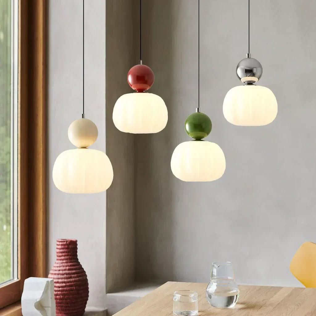 Timeless Art Deco hanging lamp, perfect for elegant living room decor. Vintage style pendant light.