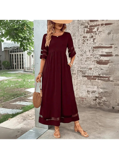 Chic women's elegant summer dress, a comfortable and flattering midi style with tummy control, perfect for any event.