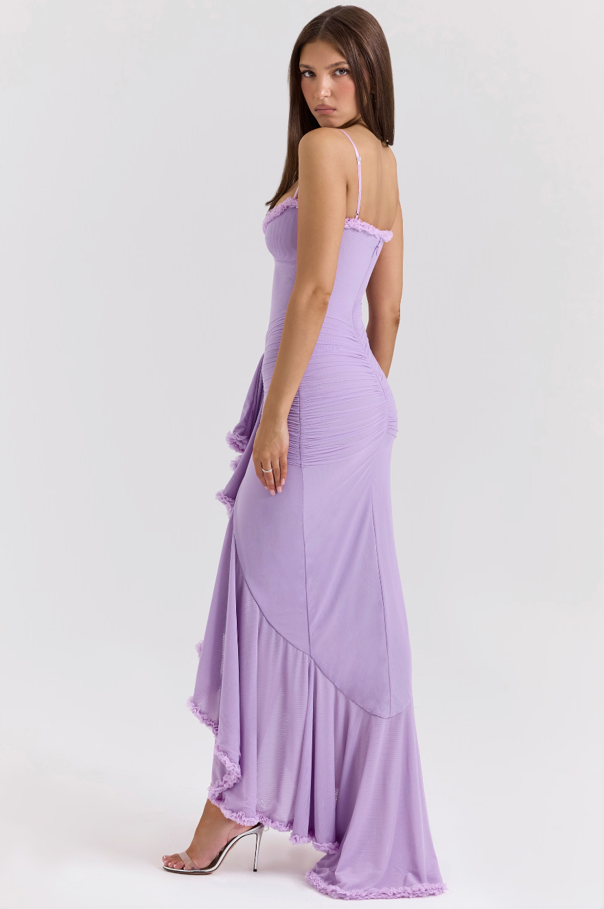 Stylish burgundy ruched dress for women, flattering midi length perfect for parties.