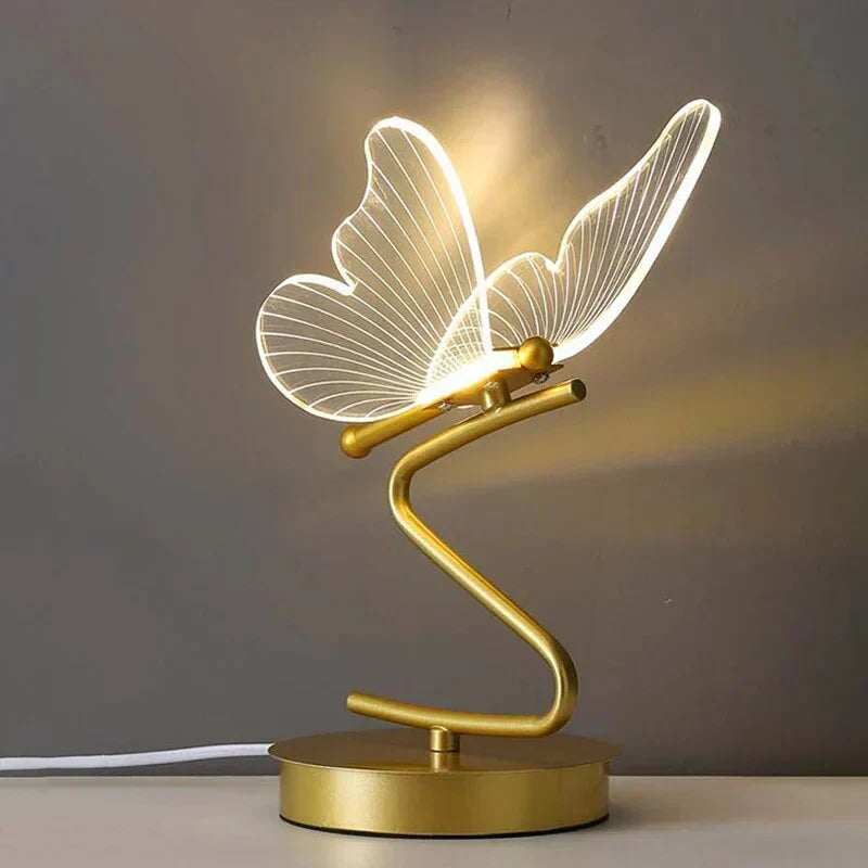 Beautiful LED butterfly lamp, a stylish modern accent light for your living space or desk.
