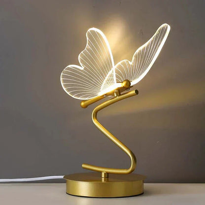 Beautiful LED butterfly lamp, a stylish modern accent light for your living space or desk.