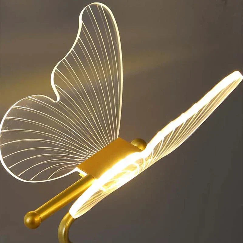 Decorative LED butterfly desk lamp, providing soft, contemporary illumination for modern homes.