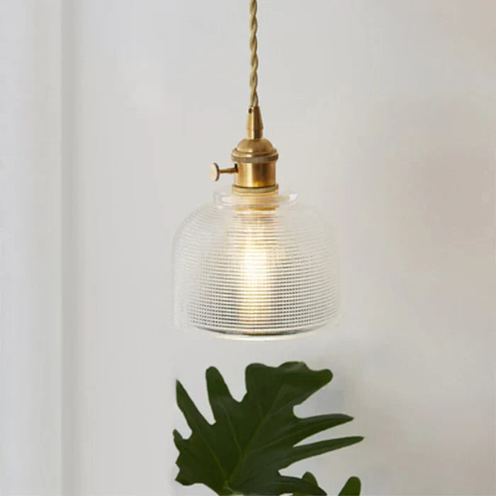 Industrial-style glass pendant lamp, enhancing modern interiors.
