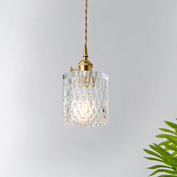 Decorative glass pendant lamp, ideal for kitchen island lighting.