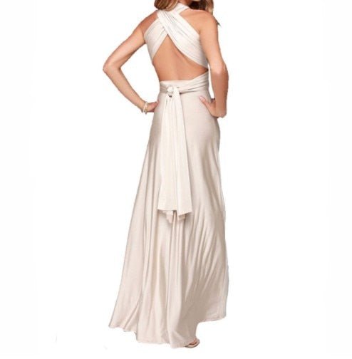 Elegant women's long party dress, chic and adaptable for various occasions.