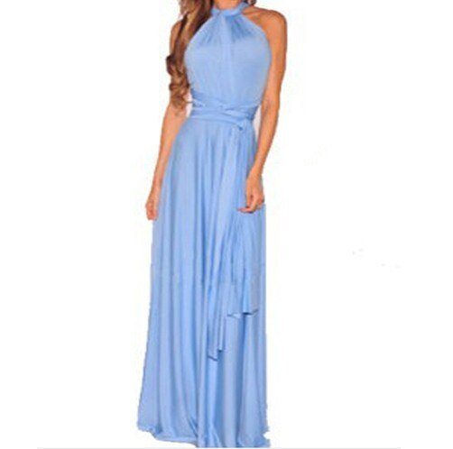 Women's chic maxi dress, a flattering and comfortable convertible party dress.