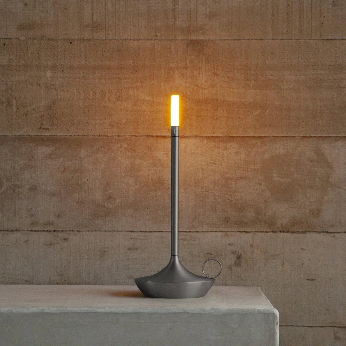Stylish rechargeable LED table lamp, ideal for modern desk lighting or home decor.