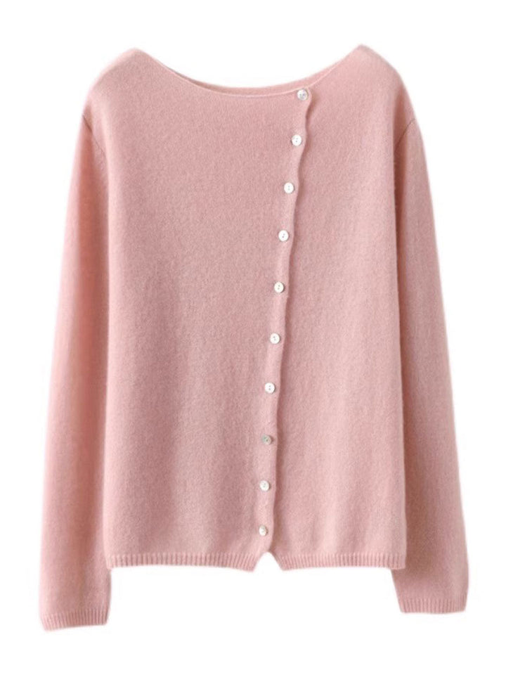 Elegant women's Lilou cardigan. Cozy knit, relaxed fit, versatile long sleeve open front layering top.