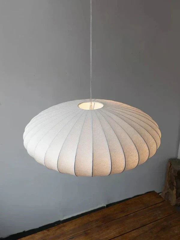 SilkCrown modern chandelier featuring sparkling crystals & a lustrous silk shade.