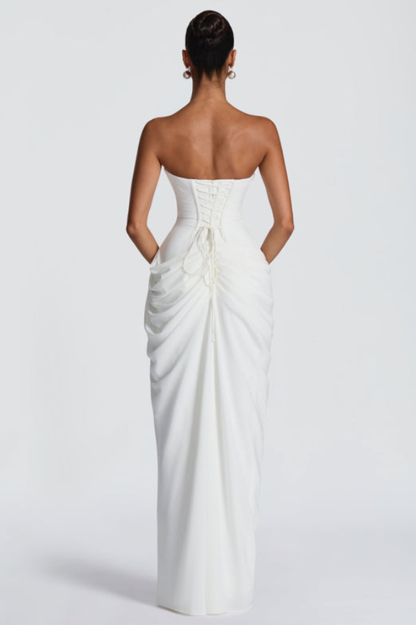 Women's celebration wear maxi dress, an elegant flowing gown perfect for special occasions.