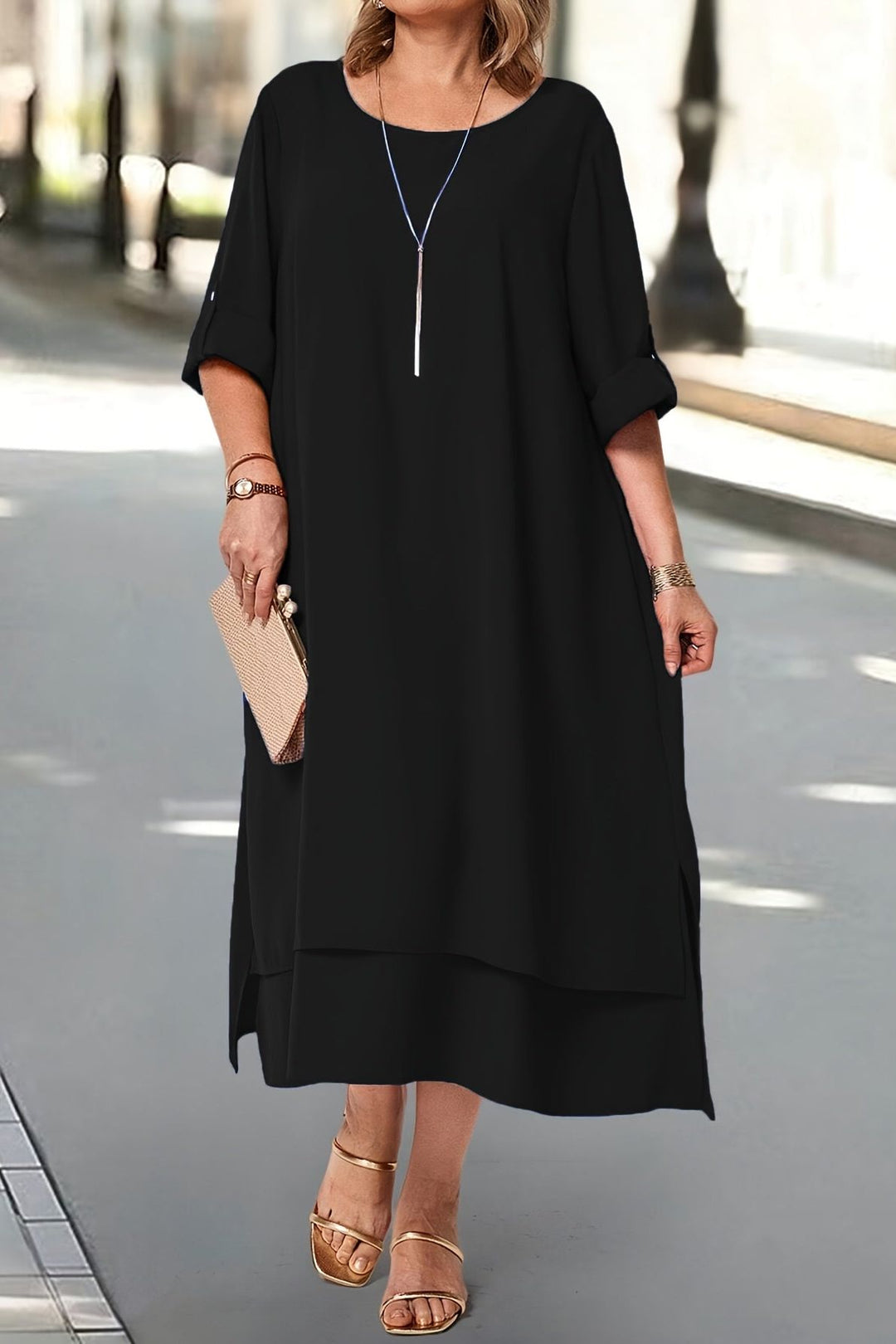 Sophisticated blue maxi dress for women, ideal as an evening gown or party dress.