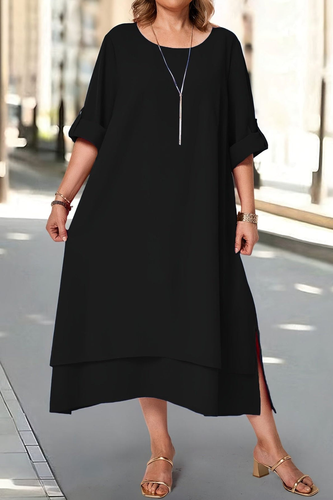 Graceful elegant flowing maxi dress for women, a sophisticated choice for evening wear.