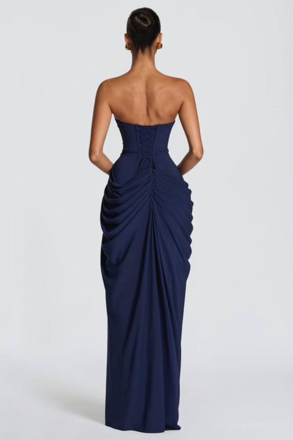 Women's elegant flowing maxi dress, perfect for any special event or formal party.