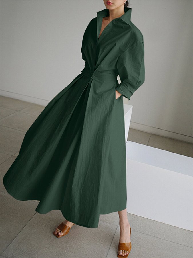 Women's elegant flowy maxi dress, a comfortable sophisticated long dress for evening or casual wear.
