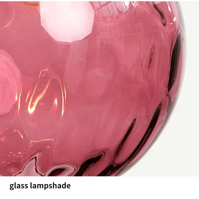 Decorative glass globe pendant lamp, contemporary home lighting with E27 fitting.