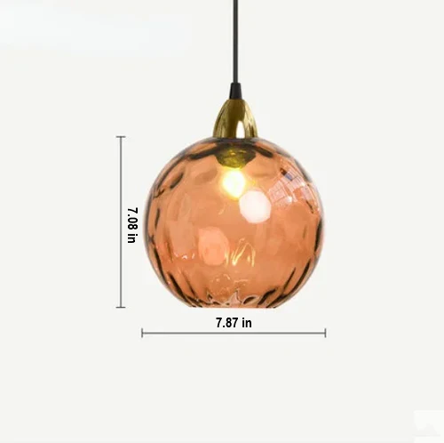 Elegant LumiSphere glass ball pendant light, adds modern style to any room decor.