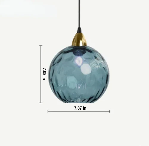Sleek glass sphere pendant lamp, contemporary lighting solution for modern homes.