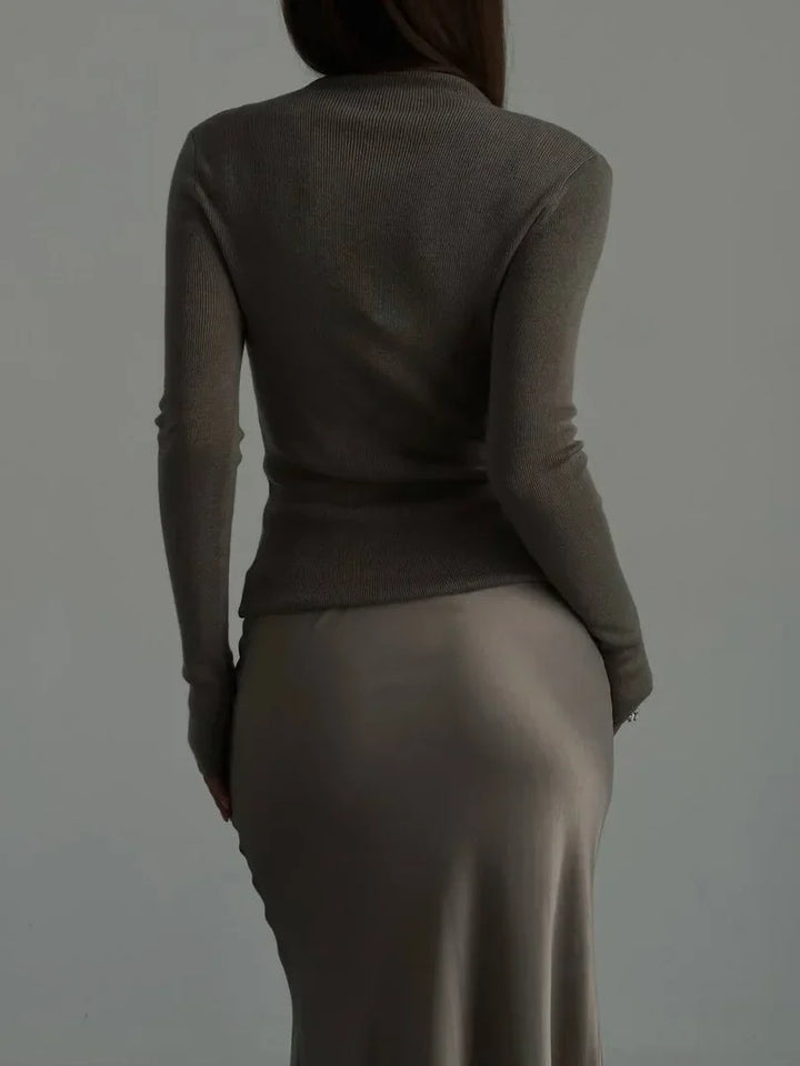 Elegant high waist fishtail maxi skirt, a chic women's choice for evening & special occasions.