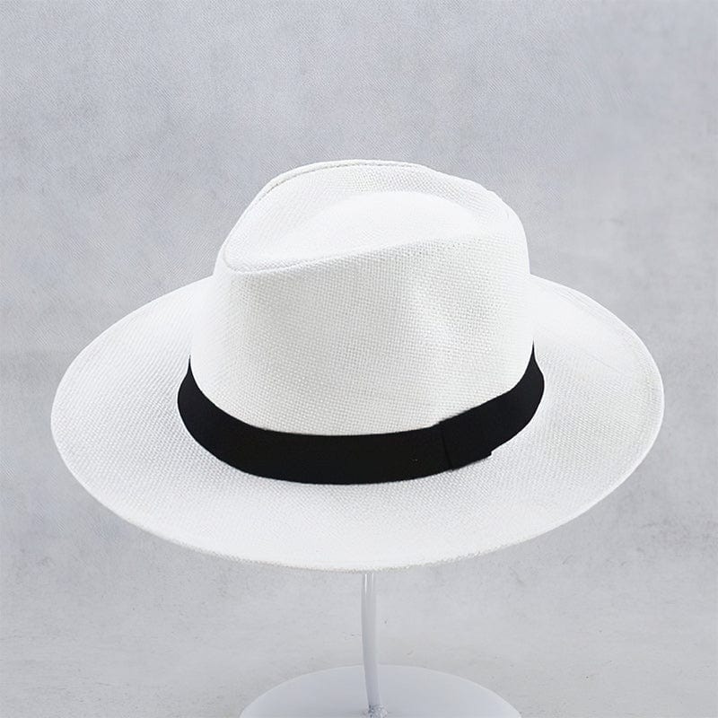 Stylish men's Panama hat, handmade for sun protection, perfect for beach, outdoor & casual wear.