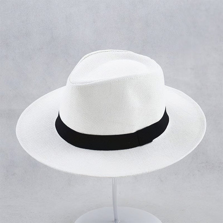 Stylish men's Panama hat, handmade for sun protection, perfect for beach, outdoor & casual wear.