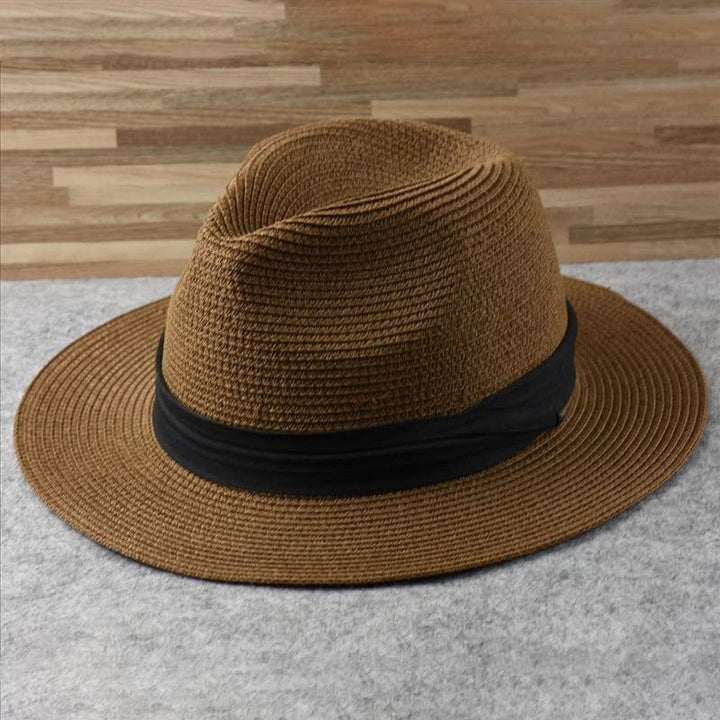 Elegant men's handmade Panama hat, a classic and stylish headwear choice for summer sun.