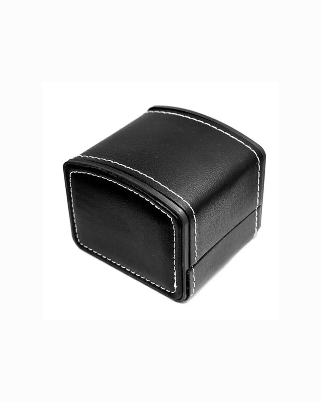 Elegant men's single watch storage box. Protects valuable timepieces at home or for travel.
