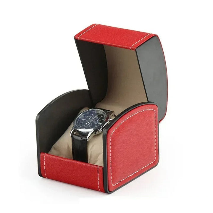Versatile men's single watch storage box. Elegant travel case for ultimate timepiece protection on the go.