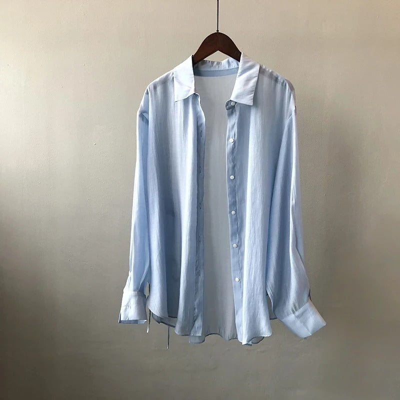 Versatile NOVA long sleeve blouse for women, easily transitions from office workwear to casual fashion.