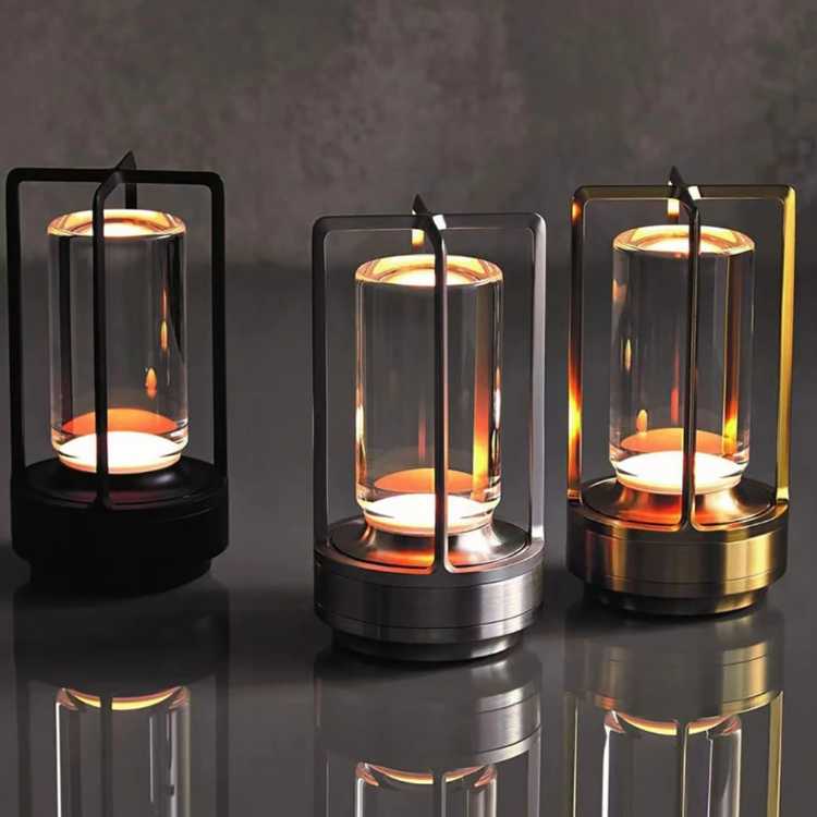 Weatherproof LED outdoor lantern with intricate crystal design, enhancing garden ambiance