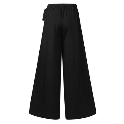 Versatile women's plus-size wide-leg pants, suitable for workwear & formal events.