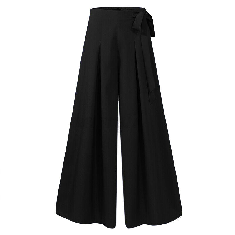 Must-have fall style: comfortable plus-size wide-leg work pants for elegant office fashion.