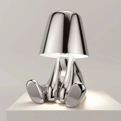 Minimalist elegant LED table lamp, cordless, dimmable, perfect for contemporary interiors.