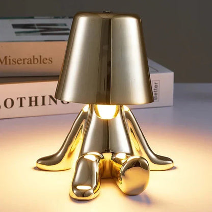 Dimmable cordless LED table lamp, perfect for stylish bedroom and living room lighting.