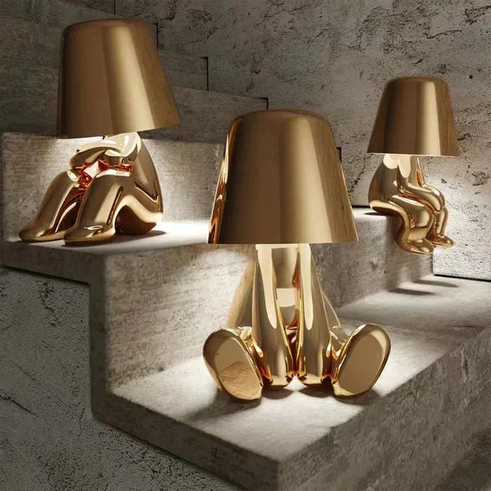 Bright, energy-efficient rechargeable LED table lamp, ideal for living room and bedroom.