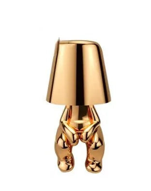 Dimmable LED table lamp, rechargeable, cordless, enhancing any home's atmospheric light.
