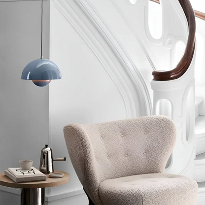 Ambient LED pendant light, perfect for minimalist Nordic decor.