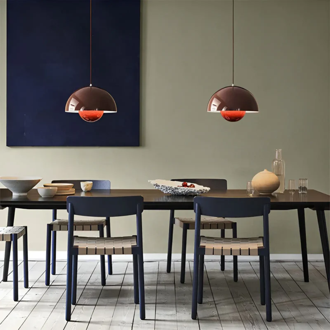 Ambient LED lighting, a minimalist Scandinavian pendant lamp design.