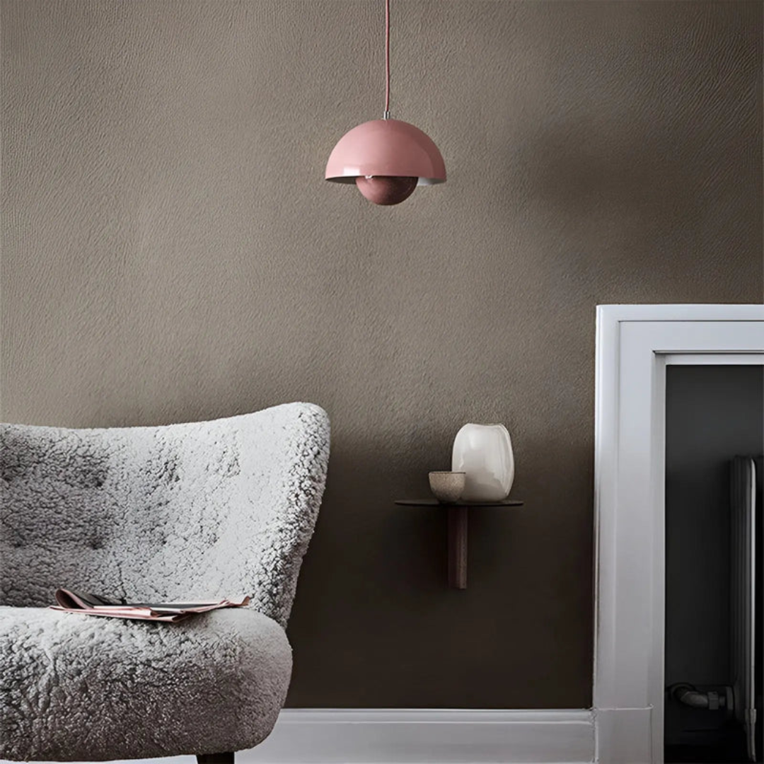 Elegant LED pendant fixture, modern minimalist design for ambient light.