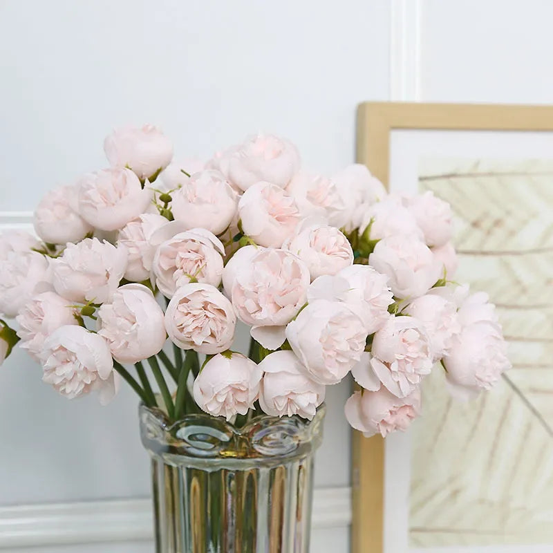 Premium artificial peony bouquet for long-lasting wedding decor, event styling, or beautiful home accents.