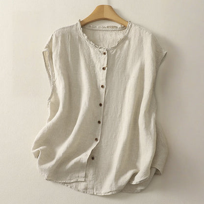 Women's elegant sleeveless top & cardigan. Flowy design, versatile for casual summer outings or stylish workwear.