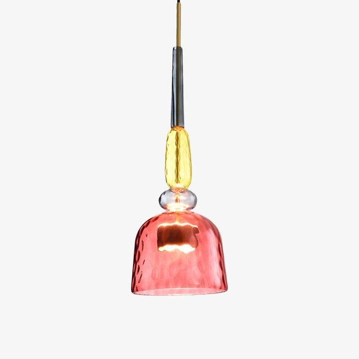 Sleek Sofia colored glass ceiling fixture, a statement piece for modern home decor.