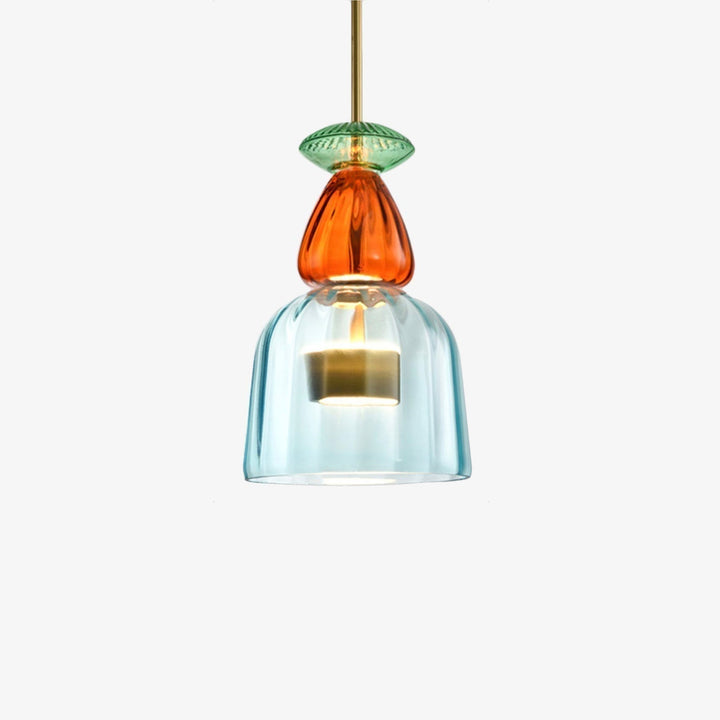Elegant colored glass ceiling lamp, Sofia model, perfect modern lighting for your home.